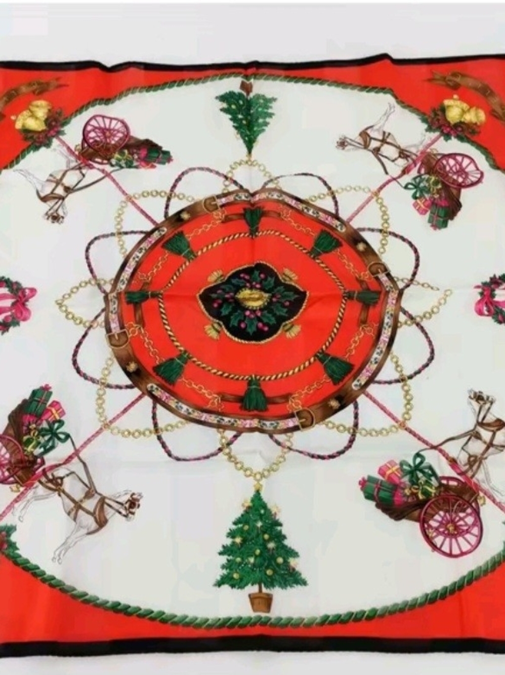 Celine Christmas Scarf With Cerrificage Of Authenticity